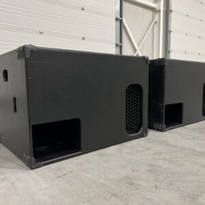 2x Nexo LS1200 18" subwoofer incl. wheelplate + cover